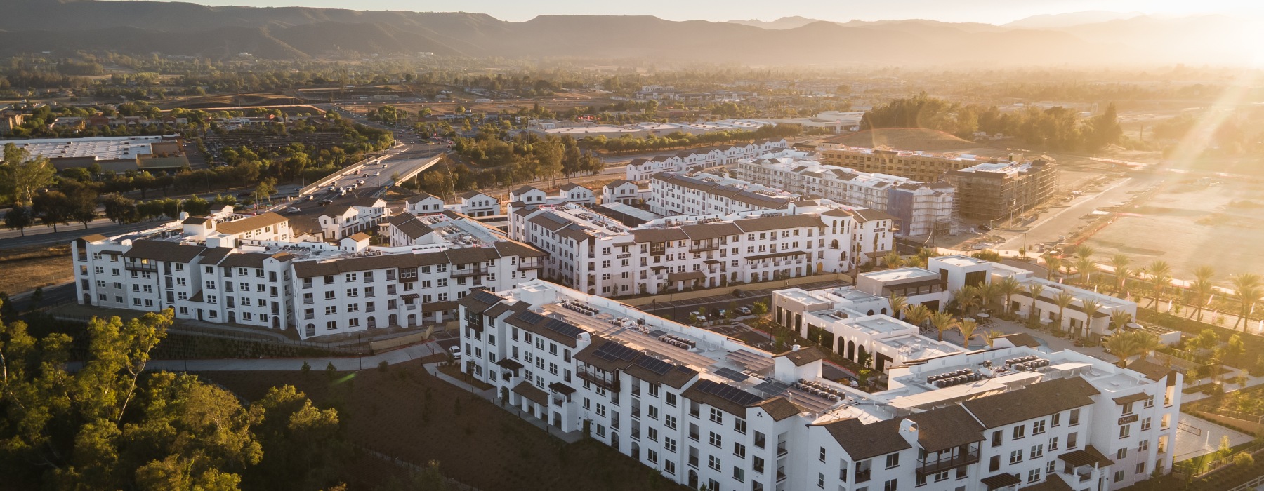 Aerial of the apartment complex at Montessa Heights, apartments near Temecula, CA.