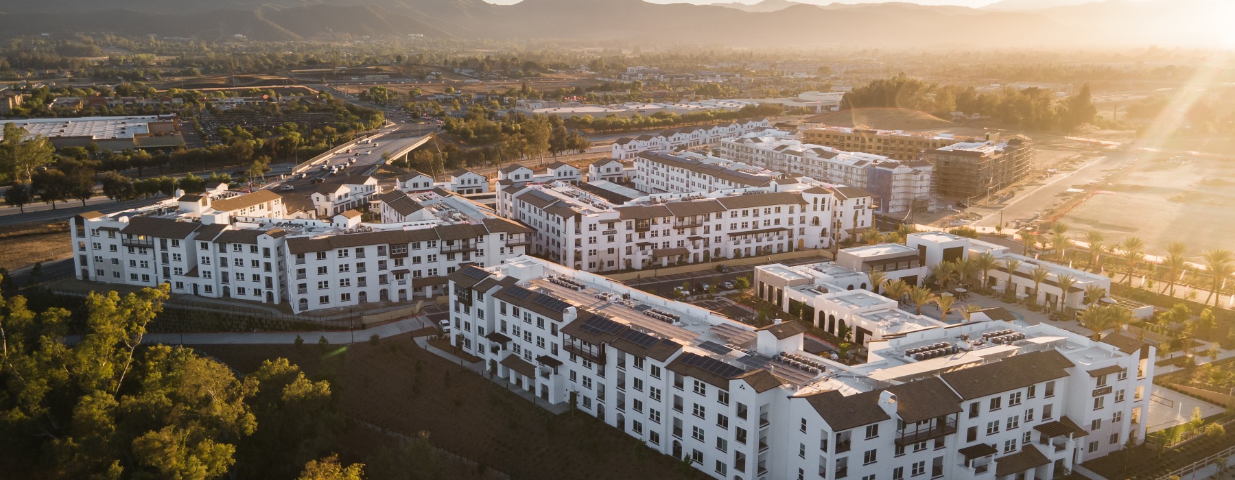 Aerial of the apartment complex at Montessa Heights, apartments near Temecula, CA.
