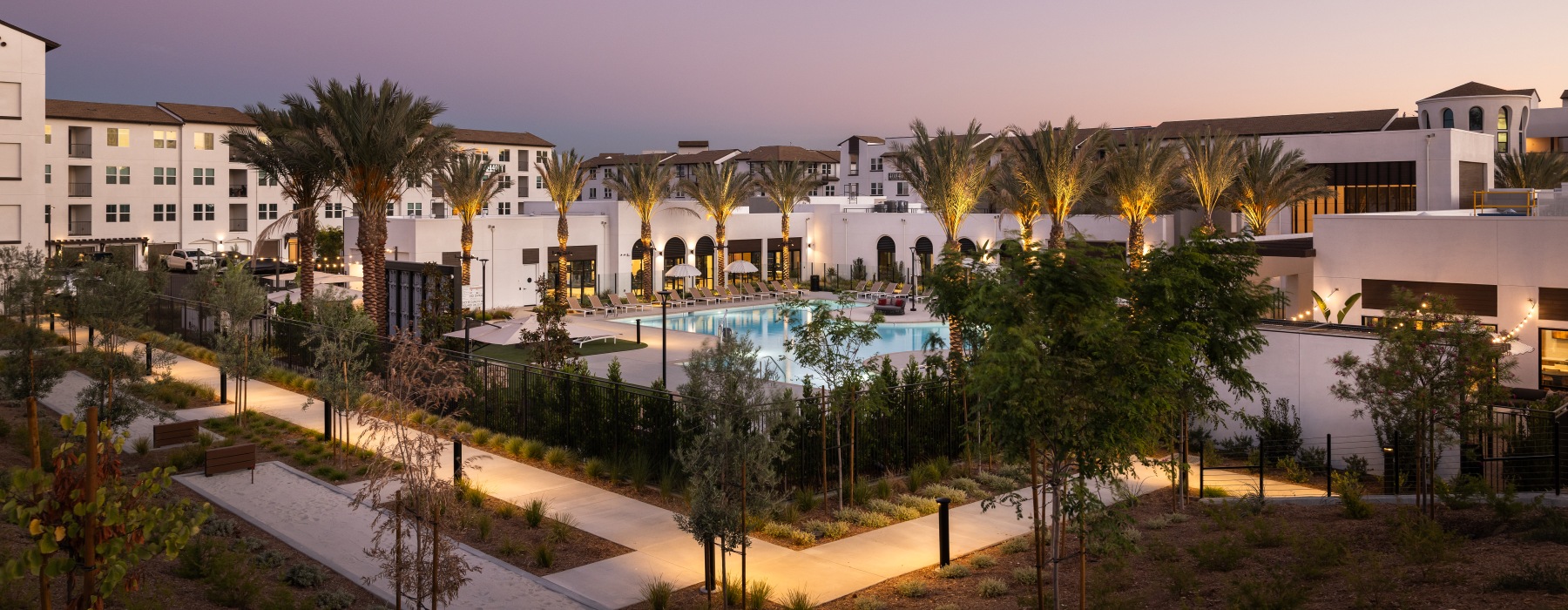 Resort style pool and amenities at Montessa Heights luxury apartments in Murrieta, CA.